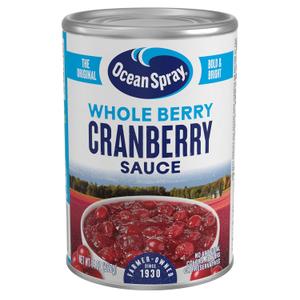 Ocean Spray Whole Cranberry Sauce, Canned Side Dish, 14 Oz Can (Pack of 1) (EXP 10/03/27)