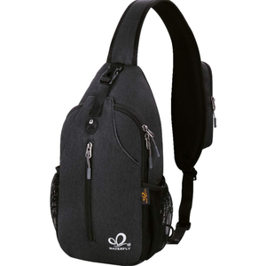 WATERFLY Crossbody Sling Backpack Sling Bag Travel Hiking Chest Bag Daypack