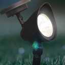 Crosslight Outdoor Solar White LED Weatherproof Spot Light for Gardens, Walkways, Patios and Yards, 1-Pack