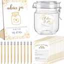 Jetec 74 Pcs Advice and Wishes for The Mr and Mrs 60 Pcs Wedding Advice Cards Advice and Wishes Jar Box Bridal Shower Advice and Wishes Cards for Bride and Groom Bridal Shower Decor(Gold Flower)