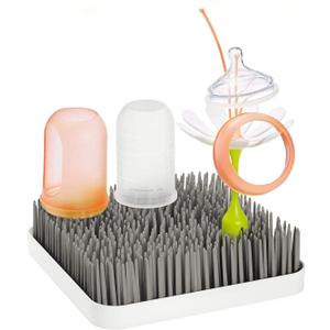 Boon Grass Plastic Drying Rack - Modern Countertop Baby Bottle Organizer - 9.75 x 9.88 x 3.0 inches - Gray (Set 1) Boon Grass Plastic Drying Rack - Modern Countertop Baby Bottle Organizer - 9.75 x 9.88 x 3.0 inches - Gray (Set 1)
