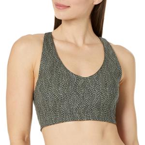 Amazon Essentials Women's Active Sculpt V-Neck Medium Support Sports Bra
