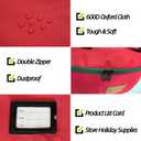 24x7 inchs Wreath Storage Container,Red Single storage bag,Heavy Duty 600D Oxford Cloth,Garland Wreaths Container For Xmas Holiday Wreaths Storage Holder