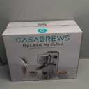 CASABREWS 3700 Essential Espresso Machine 20 Bar, Stainless Steel Cappuccino & Latte Machine with Steam Frother for Home, 43.9oz Water Tank, Coffee Gift for Women & Men, Silver