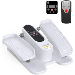 Under Desk Elliptical Machine, Electric Seated Leg Exerciser for Seniors, Adjustable Speed & Low-Impact Design, Quiet Portable Trainer with Remote Control for Home Office