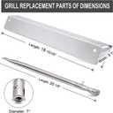 Grill Parts for Char-griller Replacement Parts, Chargriller 5050, 5650, 3001, 3072, 5072, 3030, 3008, 5252, 3000, 4000, King-griller 3008, 5252, Heat Plate, Burner Tubes, Ignitor, Hanger Brackets