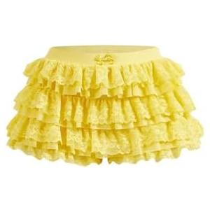 BEAUDRM Women's Ruffle Shorts Y2k Lace Lolita Bloomers Elastic Waist Bottoms Shorts Micro Boy Shorts M