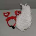 Dog Feather Wings Costume with Heart Headband for Valentine's Day Outfit Cute Pet Costume Set for Medium Large Dogs Cats Puppy