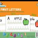 Channies My First Letters, Pre K - Kindergarten Writing Workbook, Fun Way to Practice Letter Tracing for Kids Ages 3-5, Easy to Follow, Color-Coded, 40 Double-Printed Worksheets