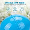 Qudoustar 12 Pack 6 Inch Jumbo Easter Eggs, Colorful Giant Plastic Fillable Eggs Bulk, for Easter Hunt Basket Stuffers Party Favors Classroom Prize Supplies Kids Boys Girls