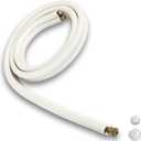 Cloud Fire 10 Ft Aluminum HVAC Line Set 1/4 & 3/8 Inch for Mini Split AC, Flexible High-Pressure Pipes with Fittings, Compatible 9000-12000 BTU Systems