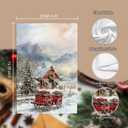 Christmas Scene Snowman Kitchen Towels Set of 2,Winter Farmhouse Decoration Hand Towels for Kitchen Decoration 16x24 Inches