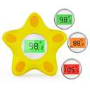 Baby Bath Thermometer, Infant Digital Water Thermometer Safety with 3 Color Backlit and Temperature Warning, Room Thermometers Floating Toy for Infant, Toddler, Bathtub, Swimming Pool (Yellow)