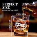 Onebttl Godfather Gifts, Whiskey Glass Funny Gift Idea for The Best Godfather for Proposal, Christmas, Birthday, Box and Greeting Card Included - THE MAN THE MYTH THE LEGEND