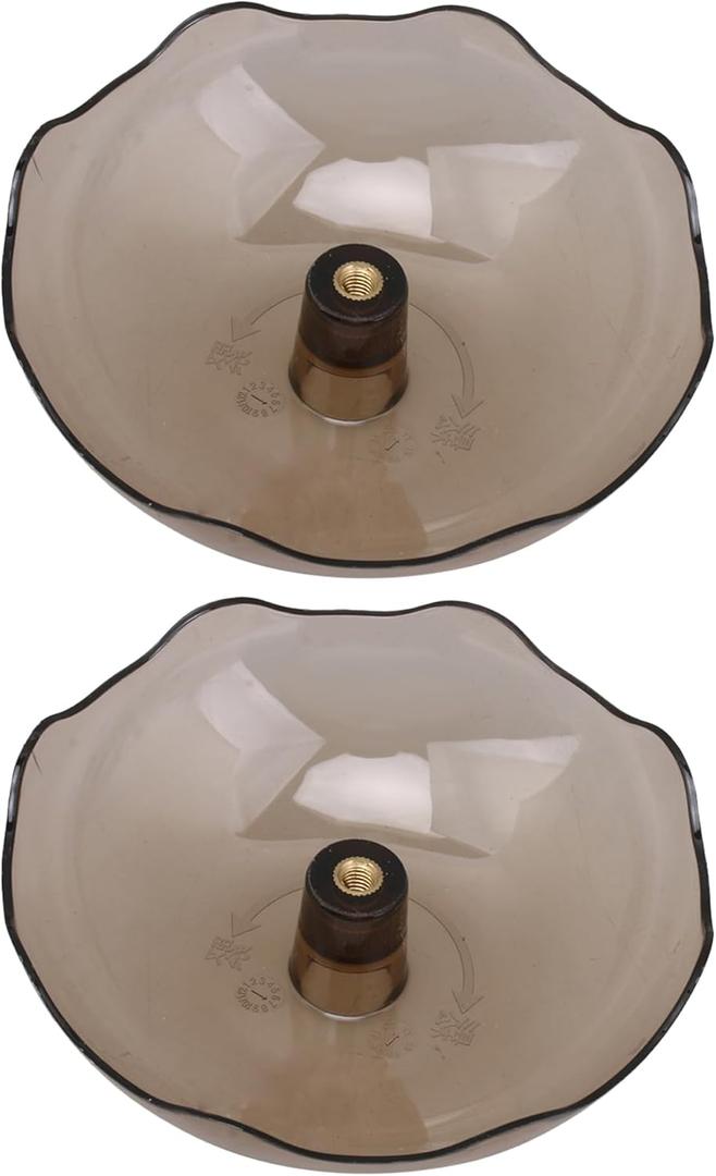 BQLZR Transparent Plastic Hood Oil Collection Grease Cup Screw 5mm Inner Dia Pack of 2