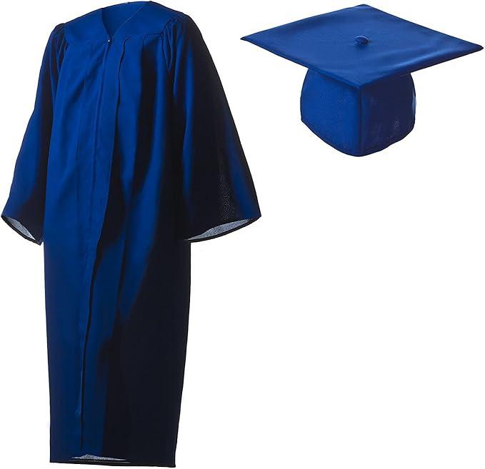 Cap and Gown Set Matte Royal Blue, 48 Inches