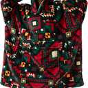 UNIQUEBELLA Wearable Blanket Hoodie with Boho Style, Extra Thick Oversized Flannel Sweatshirt Blanket with Giant Hood Pocket (Warm Christmas)