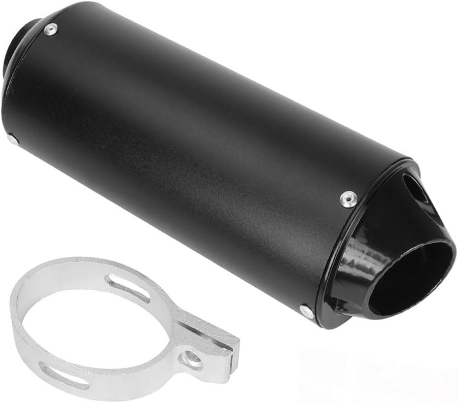 38mm Exhaust Silencer Muffler Pipe & Clamp Motorcycle for 50cc 70cc 90cc 110cc 125cc 150cc 160cc for Honda Yamaha Kawasaki Taotao Sport-B Pit Bike Dirt Bike 4 Wheeler ATV Quad Motocross Black