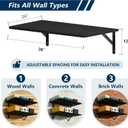 Dogsky 2-Pack Large Wall Mounted Shelf 3x2Ft (36x24In) - 600lbs Capacity, 36W x 24L x12H