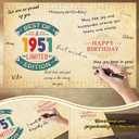 2 x FANCYLUCKY Big 75th Birthday Card for Women Men, Happy 75 Year Old Birthday Gifts for Mom Dad, Vintage 75 Bday Decorations for Grandma Grandpa