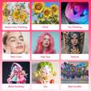 MADETEC Professional Nail Art Airbrush Kit with Compressor - 3 Adjustable PSI (25/35/48), Stable Pressure, 0.2/0.3/0.5mm Nozzles, Non-Clogging for Nail Art, Painting, Model, Cake ect Black