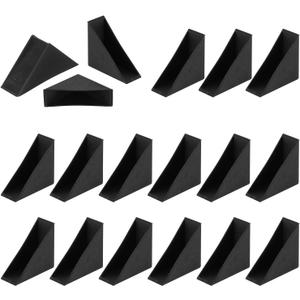 uxcell 30Pcs Triangle Glass Corner Protector, 0.71 x 2 Inch Plastic Glass Table Corner Protector Transport Corner Guard for Glass, Ceramics, Wood, and Steel(Right Angle, Black)