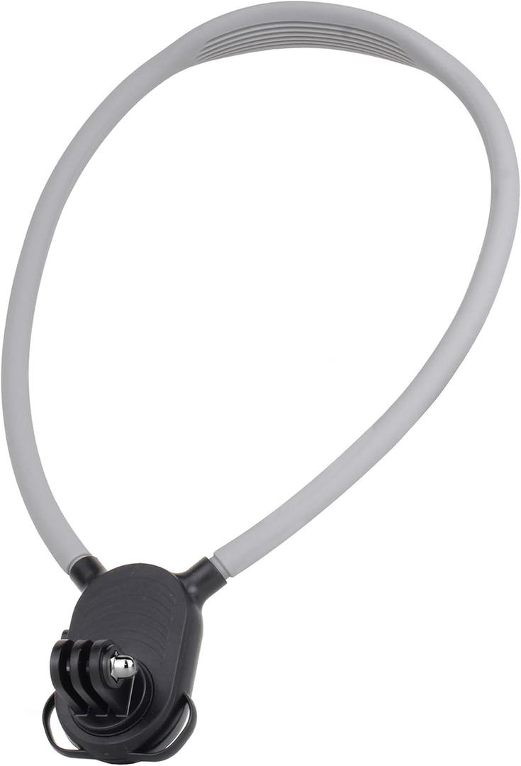 SOONSUN Flexible POV Neck Mount with Chest Strap, Hands-Free Bendable Camera Mount for GoPro Hero 13/12/11/10/9/8/7/6/5/4/MAX, DJI Osmo Action 6/5/4, Insta360, Cycling & Travel Vlog Shooting