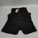 BTFBM Summer Sleeveless Blazer Vest for Women Dressy Button Down Round Neck Business Casual Outfits Work Suit Vests Tops
 M