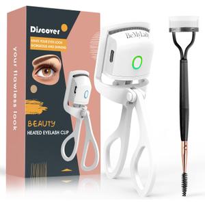 Electric Eyelash Curler with Pad (ABS-White+Black)