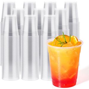 JOLLY CHEF 1000 Pack 12 oz Clear Plastic Cups, Disposable Cups Drinking Cups for Ice Coffee, Milkshake, Cold Drinks