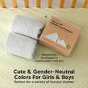 Waterproof Crib Mattress Protector Cover Fitted - 2-Pack Quiet Baby Crib Mattress Pad Sheets, 52" x 28" Soft Quilted Cotton Baby Sheet, Machine Washable, Easy Fit, Durable (Pearl Gray/Mavy)