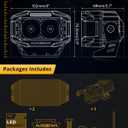 Auxbeam V-MAX Series LED Light Pod, 270 Side Shooter LED Offroad Lights with Amber DRL, 4 Inch Auxiliary Ditch Light for Truck ATV Jeep Ford