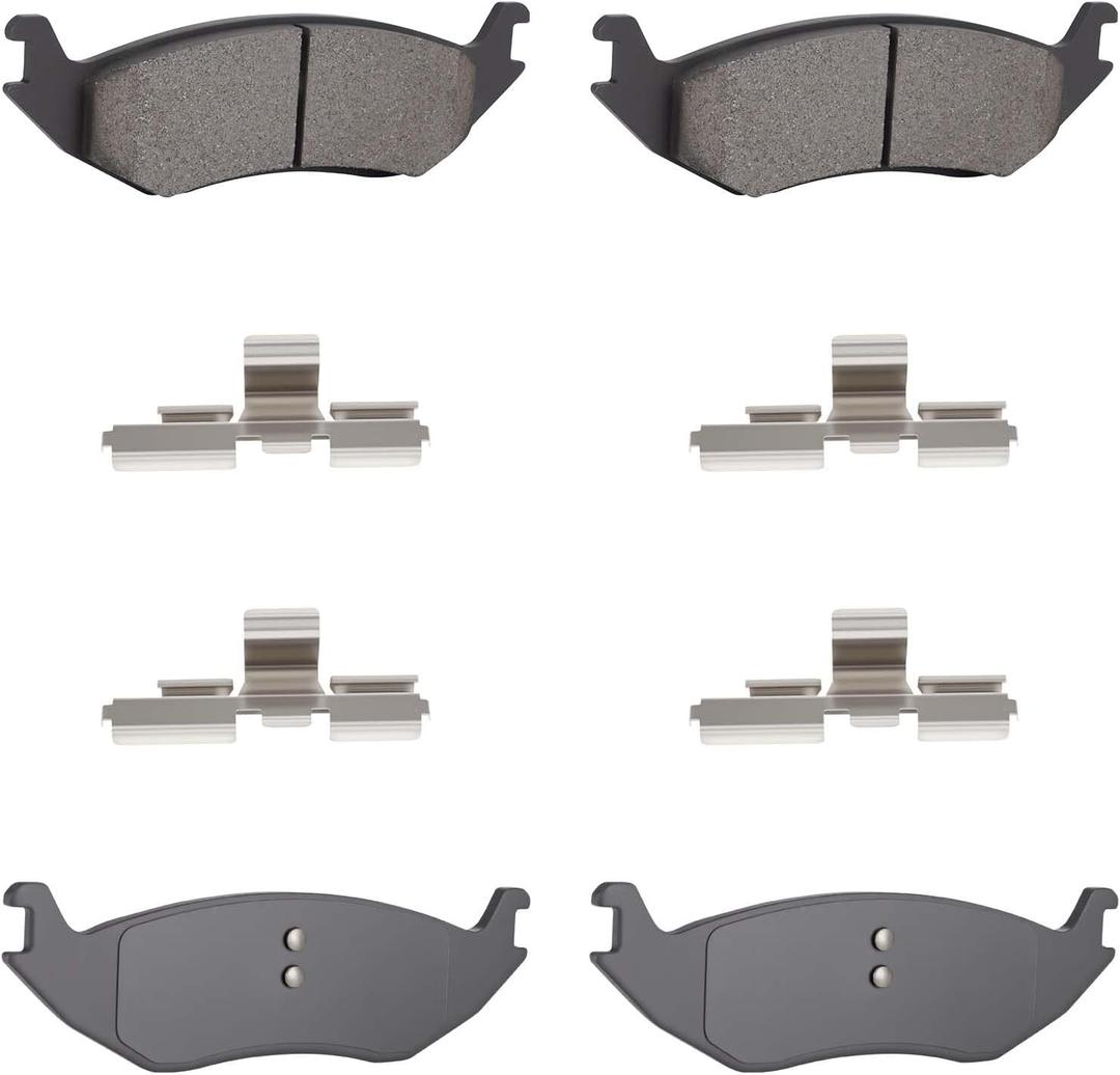 4PCS Rear Semi-Metallic Brake Pads Fit for Dodge Ram 1500 2002-2010 Durango 2003-2009 for Chrysler Aspen 2007-2009 Ram 1500 Classic 2019-2023