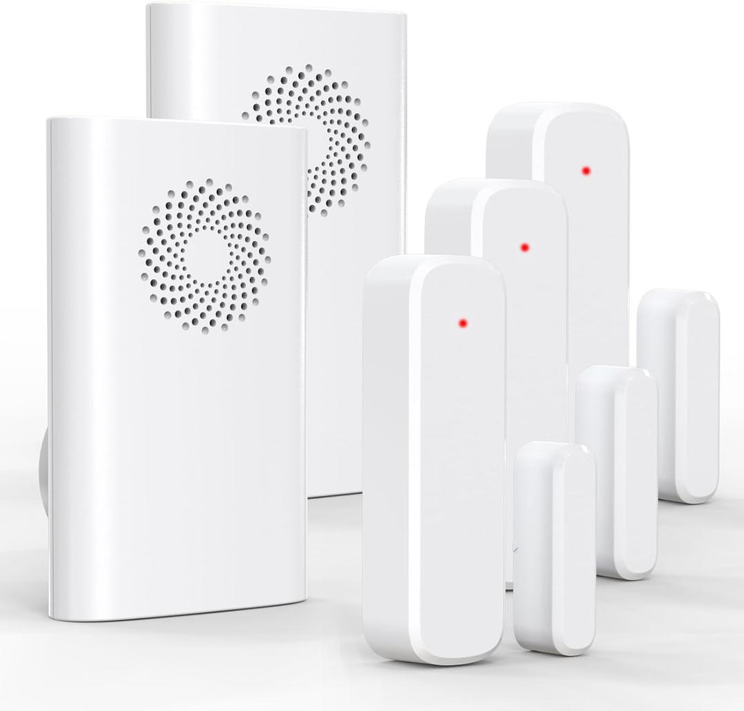Wireless Door Sensor Chime, Door Open Alarm When Entry Business/Office/Store (500ft Range 51 Ringer Adjustable Volume) Home Alert Bell for Kid/Toddler Safety,2 Receivers +3 Sensors