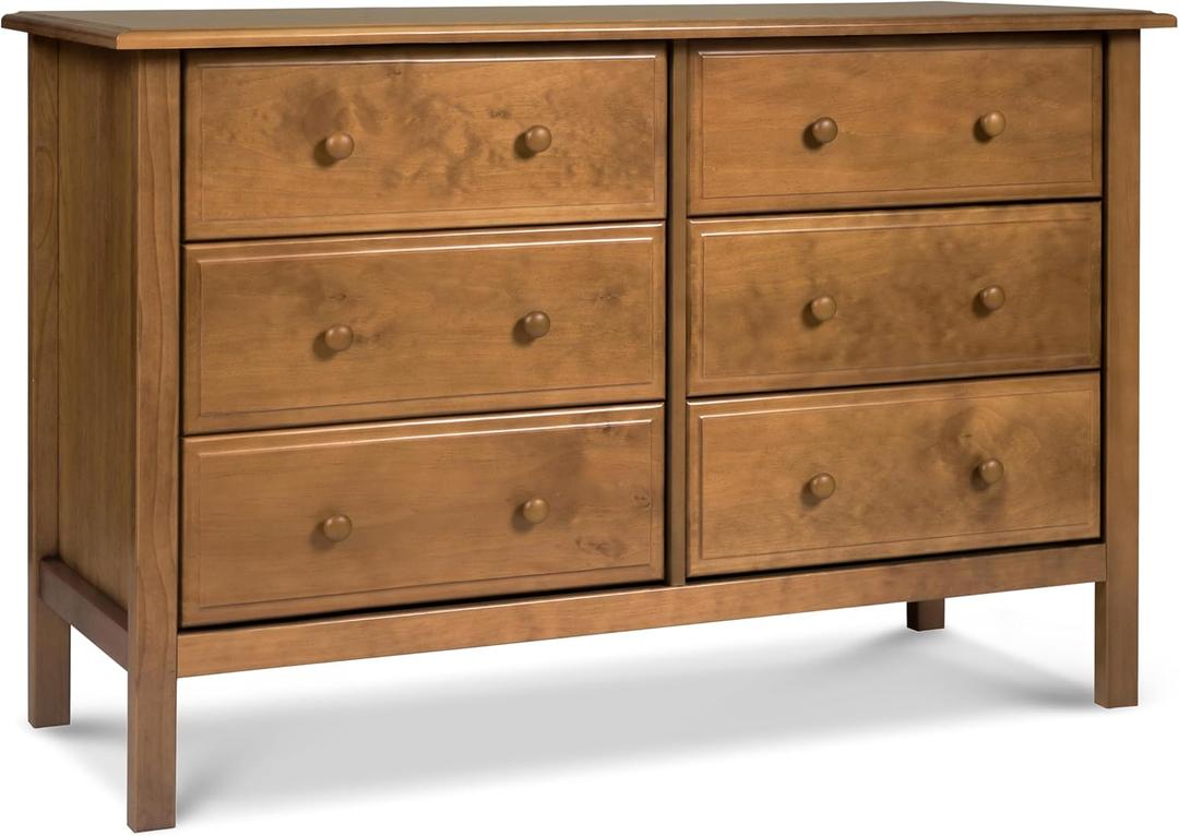 Davinci Jayden 6-Drawer Double Wide Dresser in Chestnut, Greenguard Gold Certified