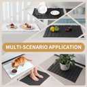 Stone Drying Mat for Kitchen Counter-Super Absorbent PU Dish Drying Mat, Quick Dry Stone Mat Kitchen for Dishes, Bottles & Cups, Large Foldable Stone Dish Drying Mat, Non-Slip Kitchen Mat (24" x 16")