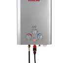 Portable Tankless Water Heater, GASLAND Outdoors 6L 1.58GPM Propane Water Heater for RV Camping, Overheating Protection (Silver)