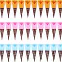 30 Pcs Mini Realistic Artificial Ice Cream Cone Adorable Ice Cream Cone Pretend Play Food Dollhouse Refrigerator Supplies Simulation Cone Light Clay Crisp Cone Cream Gel Food Play Accessories