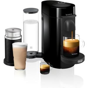Nespresso VertuoPlus Coffee and Espresso Machine by De'Longhi with Milk Frother, Ink Black