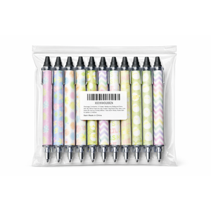 JarThenaAMCS 30-count pack of Easter-themed ballpoint pens , retractable pens feature pastel designs with spring motifs like bunnies, eggs, dots, and waves