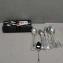 Flatware 24 -Pcs Dinner Spoons, 7.4 inch Spoons Silverware, Stainless Steel Spoons Set, Silver Spoons, Silverware Spoons Use for Home, Kitchen, Restaurant,Dishwasher Safe, Mirror Polished