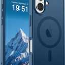 SUPFINE Magnetic for iPhone 17 Case (Compatible with MagSafe)(Military Grade Drop Protection) Translucent Matte Shockproof with Anti-Fingerprint Phone Cover,Deep Blue