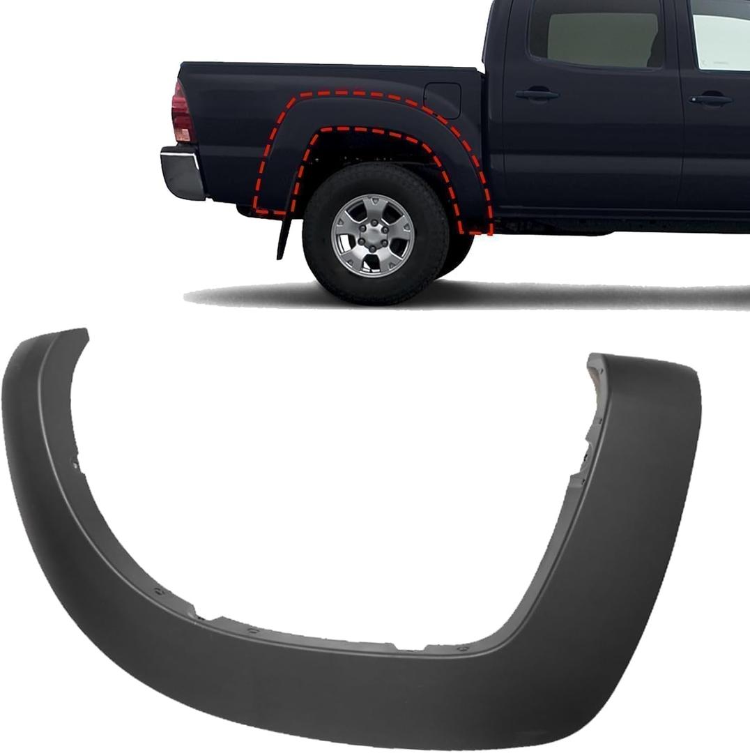 SecosAutoparts Fender Flare Rear Right Side Compatible with Toyota Tacoma 2005-2015 Replace# 7587304050, 75873-04050