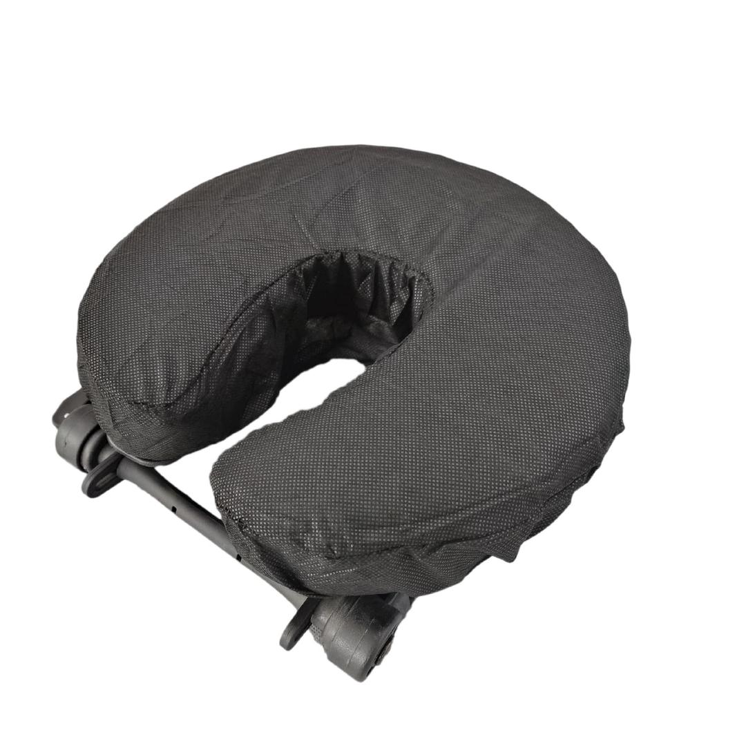 ZMDREAM Pack of 75 Fitted Disposable Massage Headrest Covers Face Rest Cradle Covers Black (14*13 Inch)