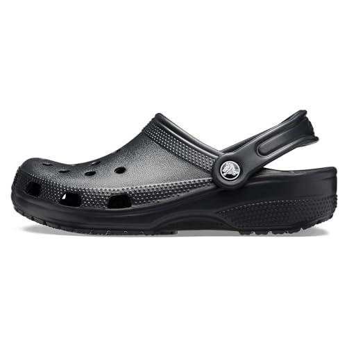 Crocs Unisex-Adult Classic Clogs, Black, 7 Men/9 Women