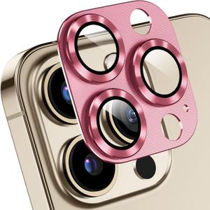 AFARER [2 Pack] Camera Lens Protector for iPhone 13Pro/13Pro Max, Ultra-tough HD, Ultra-thin Metal Tempered Glass Cover, 9H Hardness, Anti-Scratch,Case Friendly [Does not Affect Night Shots](Pink)