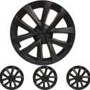 18 Inch Wheel Covers for Tesla Model 3 Accessories 2020-2023 Matte Black ABS Material Hubcaps Replacement for Tesla Model 3 4PCSSpiderweb Style