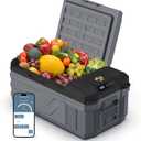 YELLOW JACKET 12 Volt Car Refrigerator, 16 Quart Electric Cooler, Portable Car Fridge for Outdoor Camping Travel, 12V/24V DC 110~240 Volt AC Refrigerator for Truck RV Home Office,-4℉-68℉