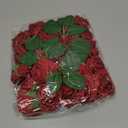 AmyHomie Artificial Flowers Dark Red Rose 25pcs Real Looking Fake Roses w/Stem for DIY Wedding Bouquets Centerpieces Arrangements Party Baby Shower Mothers Day Christmas Tree Decorations