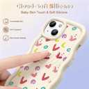 for iPhone 15 Phone Case, Curly Wavy Frame with Cute Pattern